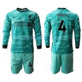 Barn Fotballdrakter Liverpool Virgil van Dijk 4 Borte 2020-21 Langermet